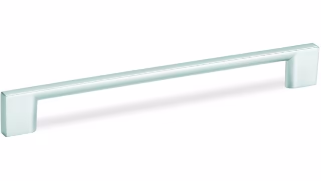 Design-Bügelgriff Schwäbisch-Hall Zamak verchromt matt - 518 mm lang vor weißem Hintergrund