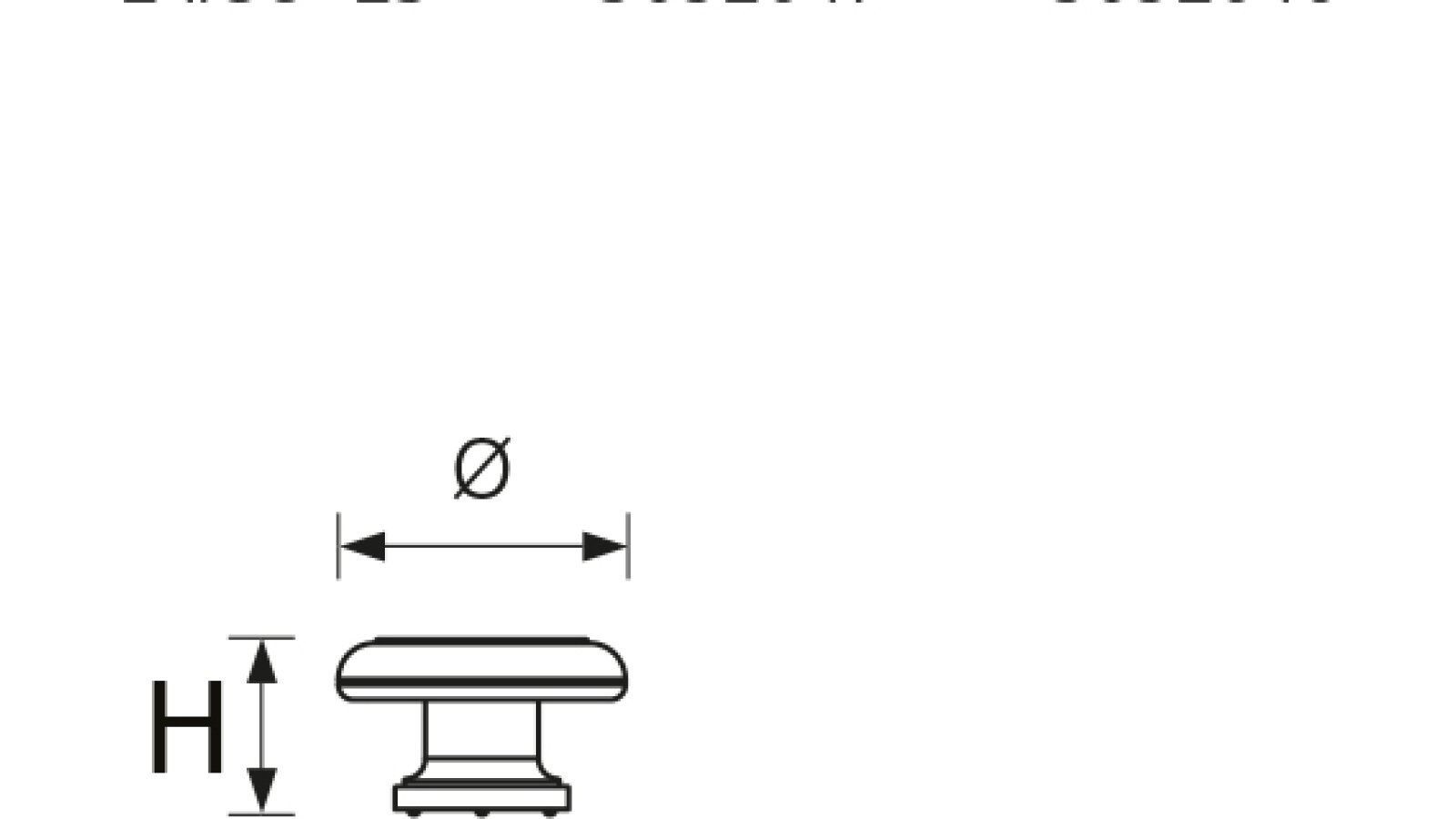 Designknopf Herrenberg Zamak zinn antik - 38 mm lang  vor weißem Hintergrund