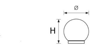Kugelknopf Bad-Dürkheim Edelstahl gebürstet - 20 mm lang  vor weißem Hintergrund