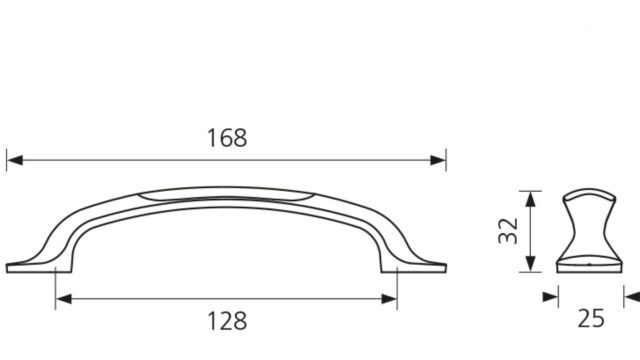 Landhausgriff Rheda-Wiedenbrück Zamak Zinn antik / Kunststoff weiß - 170 mm lang  vor weißem Hintergrund