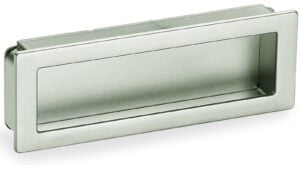 Muschelgriff Bad-Zwischenahn Zamak vernickelt matt - 170 mm lang  vor weißem Hintergrund