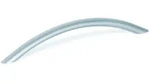 Segmentbogengriff Aichach Stahl verchromt matt - 190 mm lang vor weißem Hintergrund