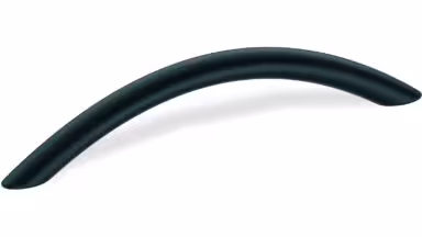 Segmentbogengriff Aichach Stahl schwarz - 119 mm lang  vor weißem Hintergrund