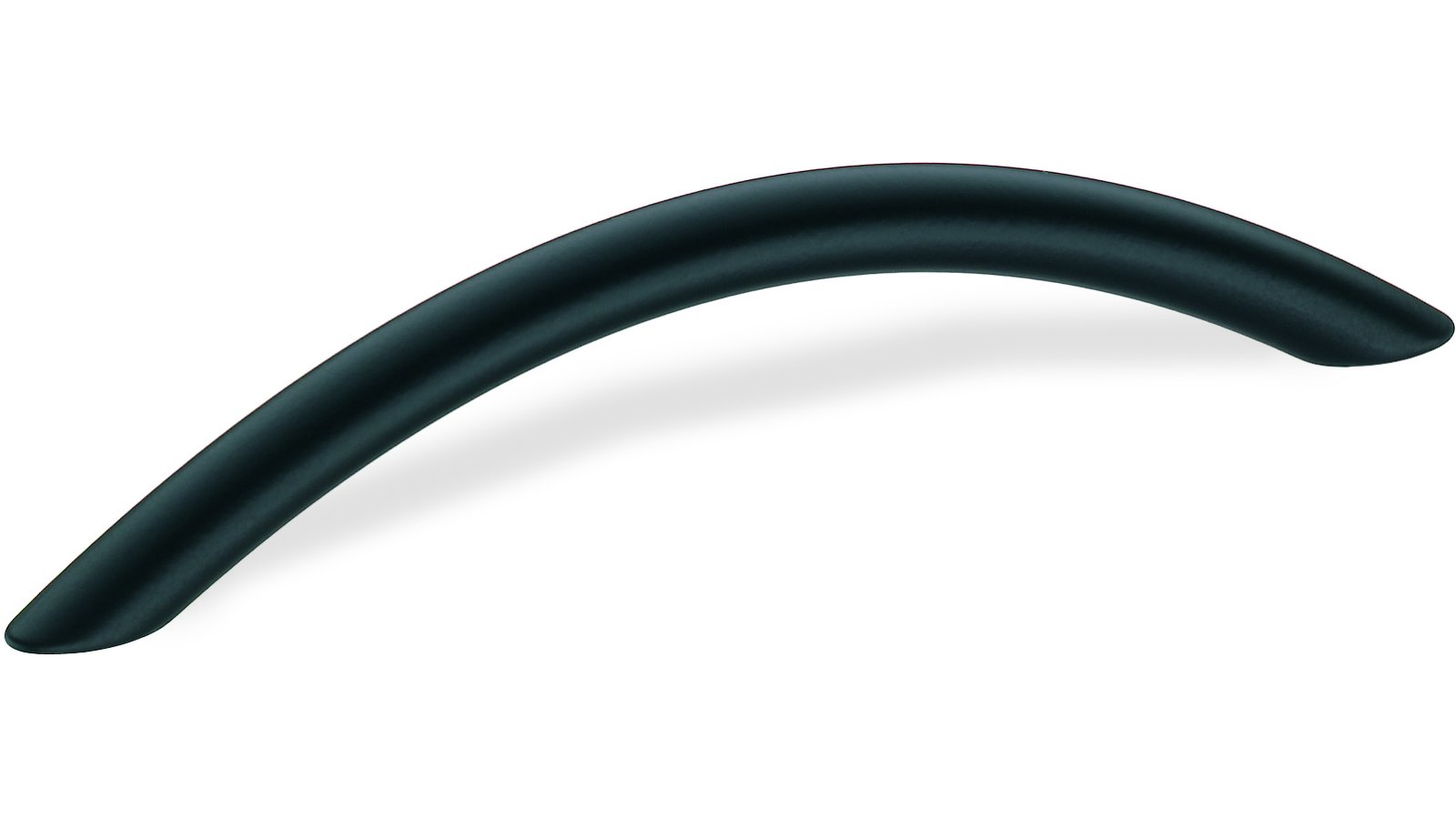 Segmentbogengriff Aichach Stahl schwarz - 119 mm lang  vor weißem Hintergrund