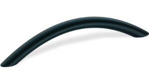 Segmentbogengriff Aichach Stahl schwarz - 220 mm lang vor weißem Hintergrund