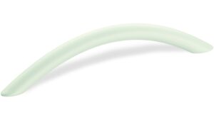 Segmentbogengriff Aichach Stahl weiß - 220 mm lang  vor weißem Hintergrund