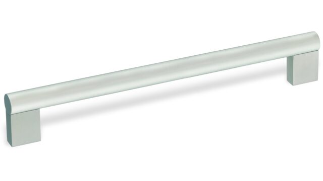 Stangengriff Markranstädt Aluminium silber eloxiert - 318 mm lang vor weißem Hintergrund