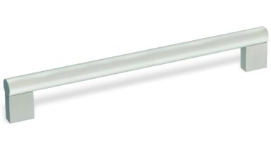 Stangengriff Markranstädt Aluminium silber eloxiert - 350 mm lang vor weißem Hintergrund