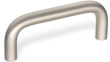 Bügelgriff Zeulenroda-Triebes Aluminium silber eloxiert - 106 mm lang vor weißem Hintergrund