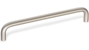 Bügelgriff Zeulenroda-Triebes Aluminium silber eloxiert - 202 mm lang vor weißem Hintergrund