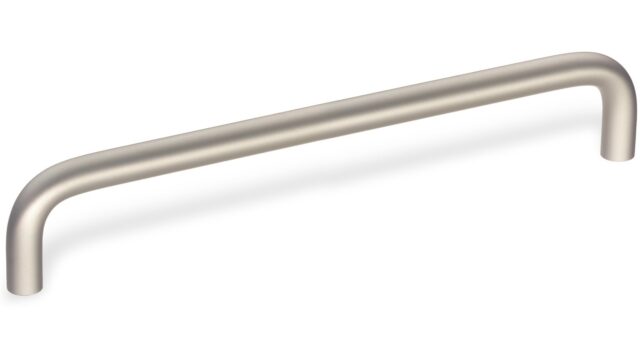 Bügelgriff Zeulenroda-Triebes Aluminium silber eloxiert - 202 mm lang  vor weißem Hintergrund