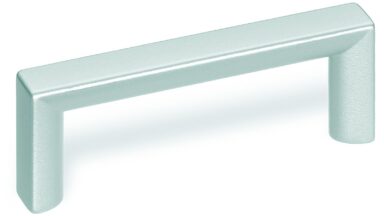 Design-Bügelgriff Ansbach Zamak verchromt matt - 72 mm lang  vor weißem Hintergrund