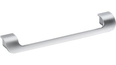 Design-Bügelgriff Freudenstadt Zamak verchromt matt - 346 mm lang vor weißem Hintergrund
