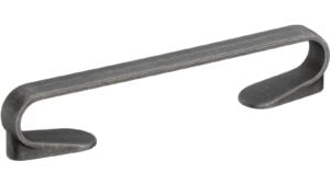 Design-Bügelgriff Helmstedt Zamak zinn antik - 175 mm lang  vor weißem Hintergrund
