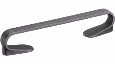 Design-Bügelgriff Helmstedt Zamak zinn antik - 175 mm lang vor weißem Hintergrund