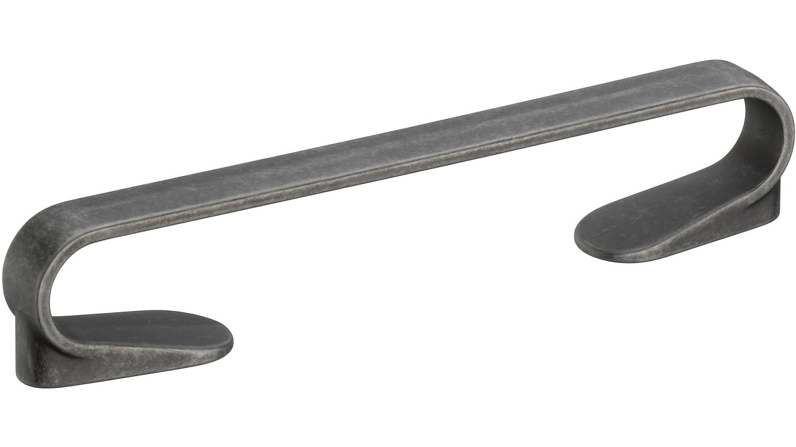 Design-Bügelgriff Helmstedt Zamak zinn antik - 175 mm lang  vor weißem Hintergrund
