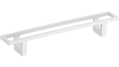 Design-Bügelgriff Sonneberg Zamak weiß - 221 mm lang vor weißem Hintergrund