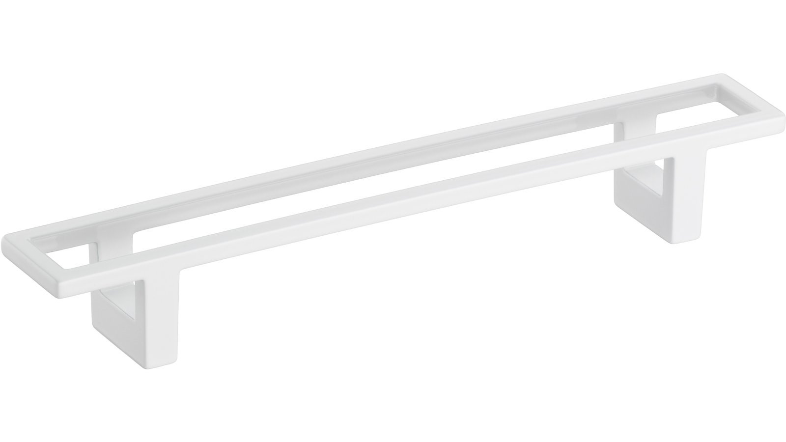 Design-Bügelgriff Sonneberg Zamak weiß - 221 mm lang  vor weißem Hintergrund