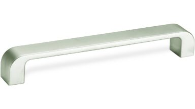 Design-Bügelgriff Voerde Zamak vernickelt matt - 208 mm lang  vor weißem Hintergrund