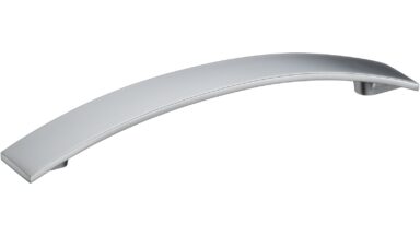 Design-Segmentbogengriff Bad-Mergentheim Zamak verchromt matt - 202 mm lang  vor weißem Hintergrund