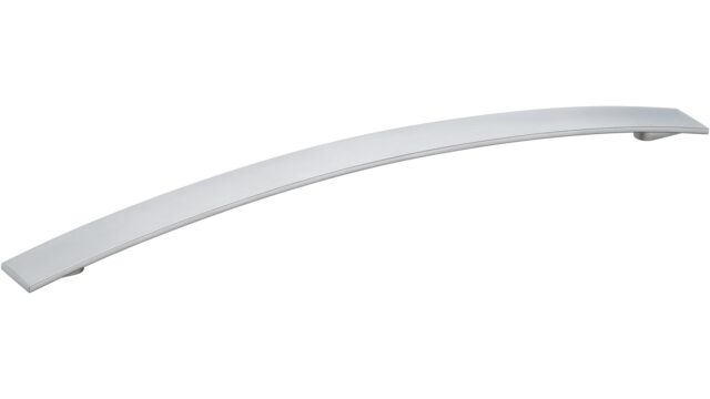 Design-Segmentbogengriff Bad-Mergentheim Zamak verchromt matt - 380 mm lang  vor weißem Hintergrund