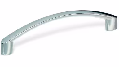 Design-Segmentbogengriff Frankenthal Zamak verchromt poliert - 139 mm lang  vor weißem Hintergrund