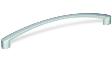 Design-Segmentbogengriff Frankenthal Zamak verchromt matt - 208 mm lang  vor weißem Hintergrund