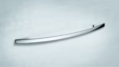 Design-Segmentbogengriff Starnberg Zamak verchromt poliert - 156 mm lang  vor weißem Hintergrund