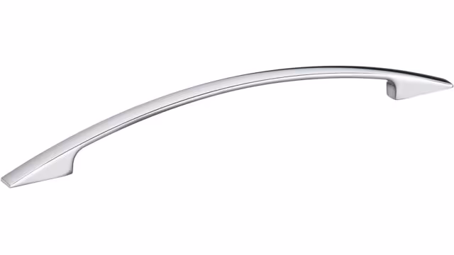 Design-Segmentbogengriff Starnberg Zamak verchromt poliert - 253 mm lang  vor weißem Hintergrund