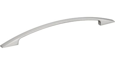 Design-Segmentbogengriff Starnberg Zamak edelstahlfinish - 253 mm lang  vor weißem Hintergrund