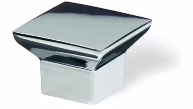 Designgriff Wetzlar Zamak verchromt poliert - 40 mm lang  vor weißem Hintergrund