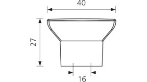 Designgriff-Wetzlar-chrom-Zinkdruckguss-laenge-40-SW-210130-technische-zeichnung Designgriff Wetzlar Zamak verchromt poliert - 40 mm lang vor weißem Hintergrund