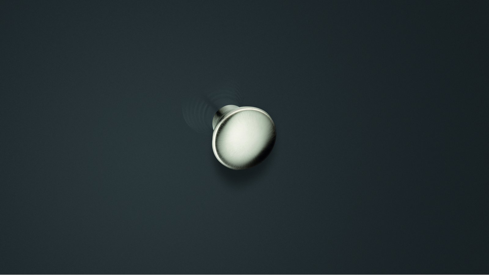 Designknopf Damme Messing edelstahlfinish - 24 mm lang  vor weißem Hintergrund