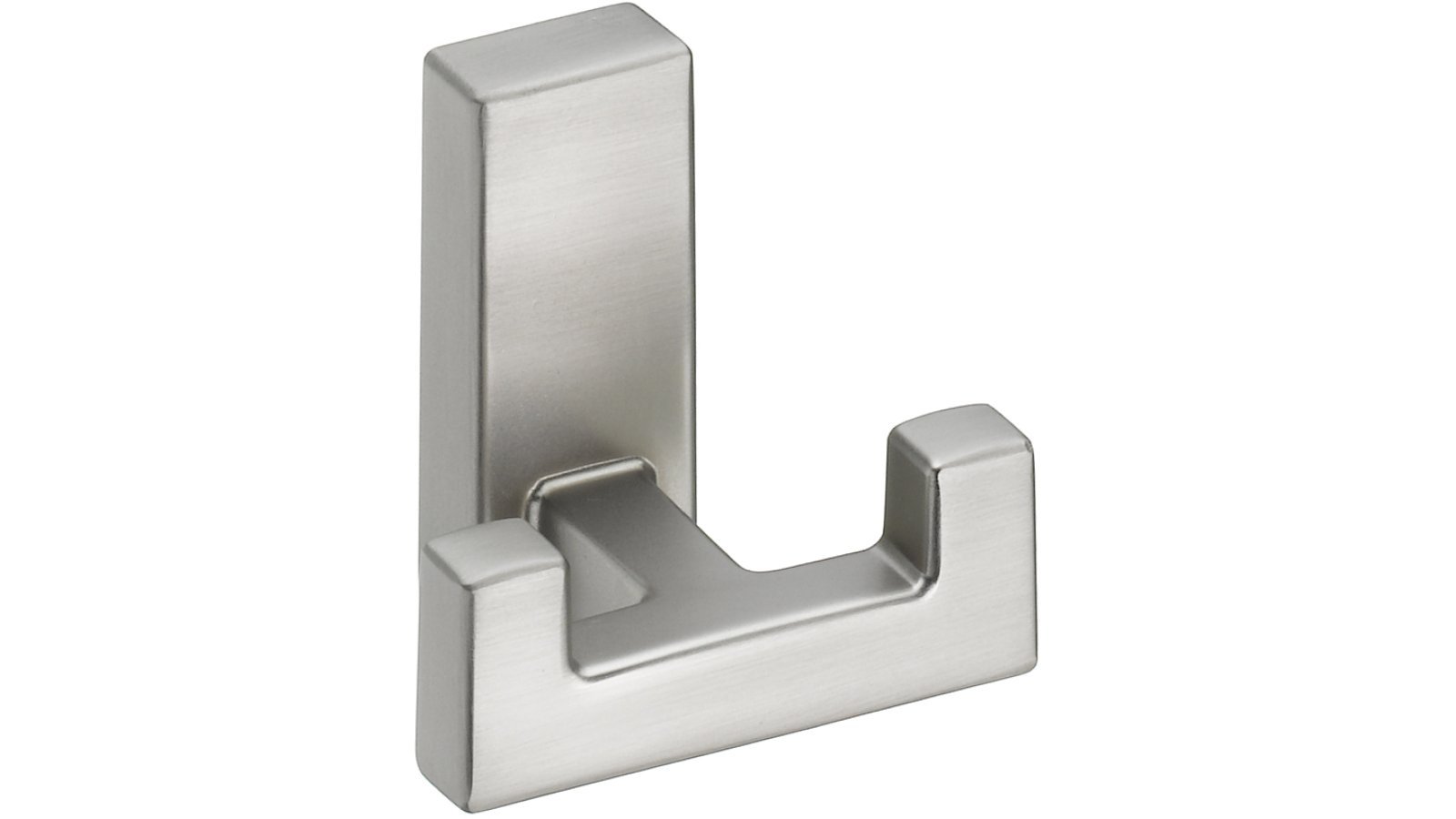 Garderobenhaken Bad-Kissingen Zamak edelstahlfinish - 50 mm lang  vor weißem Hintergrund