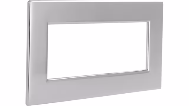 Griffleiste Witzenhausen Zinkdruckguß - chrom glänzend - 140 mm lang  vor weißem Hintergrund