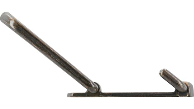 Haken Pfullingen Zinkspritzguss galvanisiert - messing antik - 127 mm lang  vor weißem Hintergrund