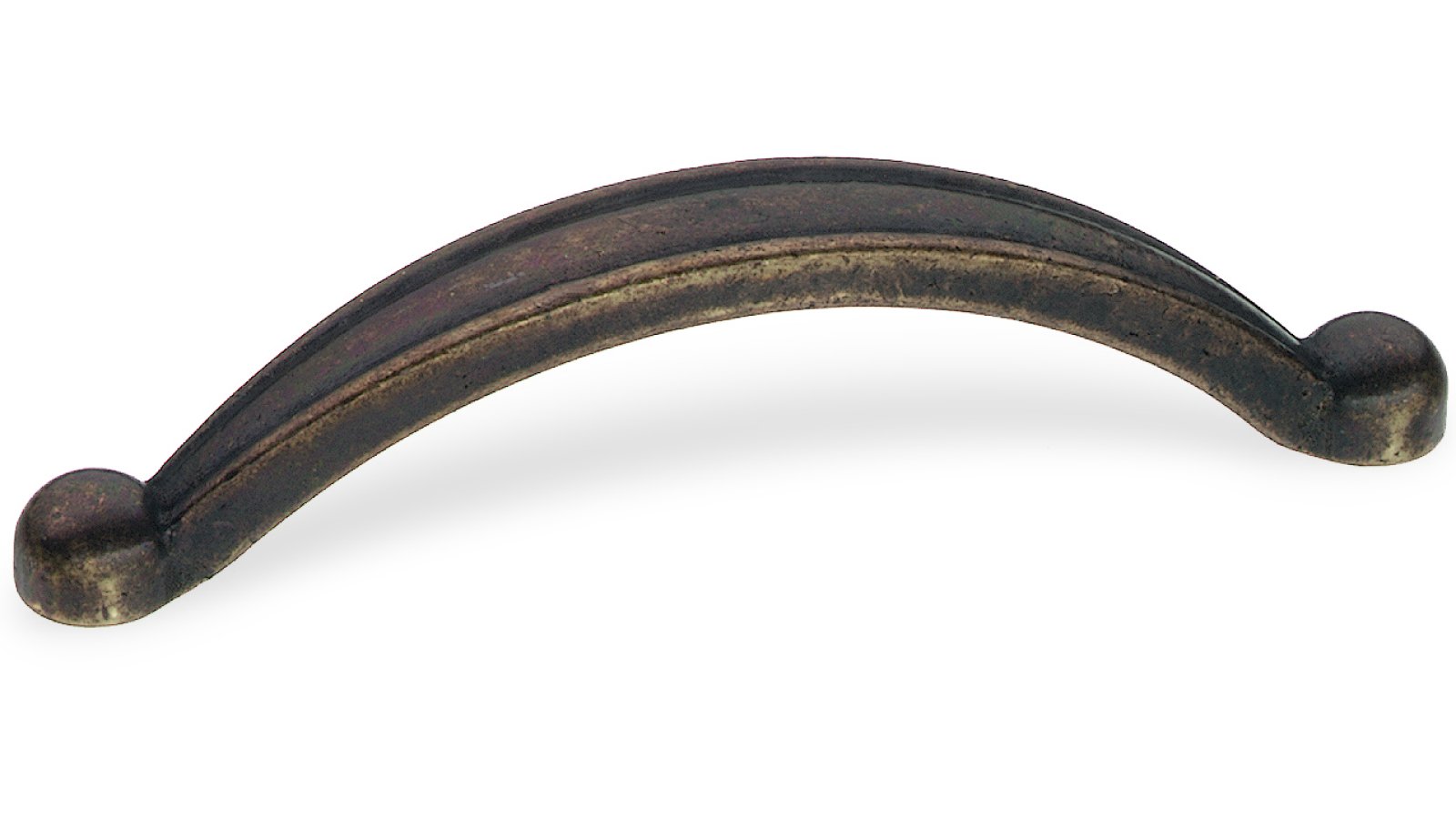 Landhausgriff-Aschaffenburg-brueniert-Zinkdruckguss-laenge-108-SW-204298 Landhausgriff Aschaffenburg Zamak brüniert - 108 mm lang vor weißem Hintergrund