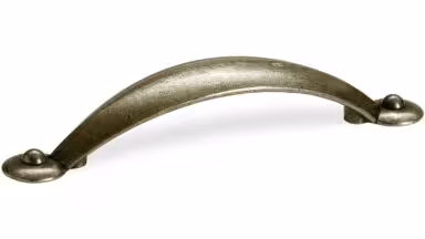 Landhausgriff Lahr Zamak messing brüniert - 142 mm lang  vor weißem Hintergrund