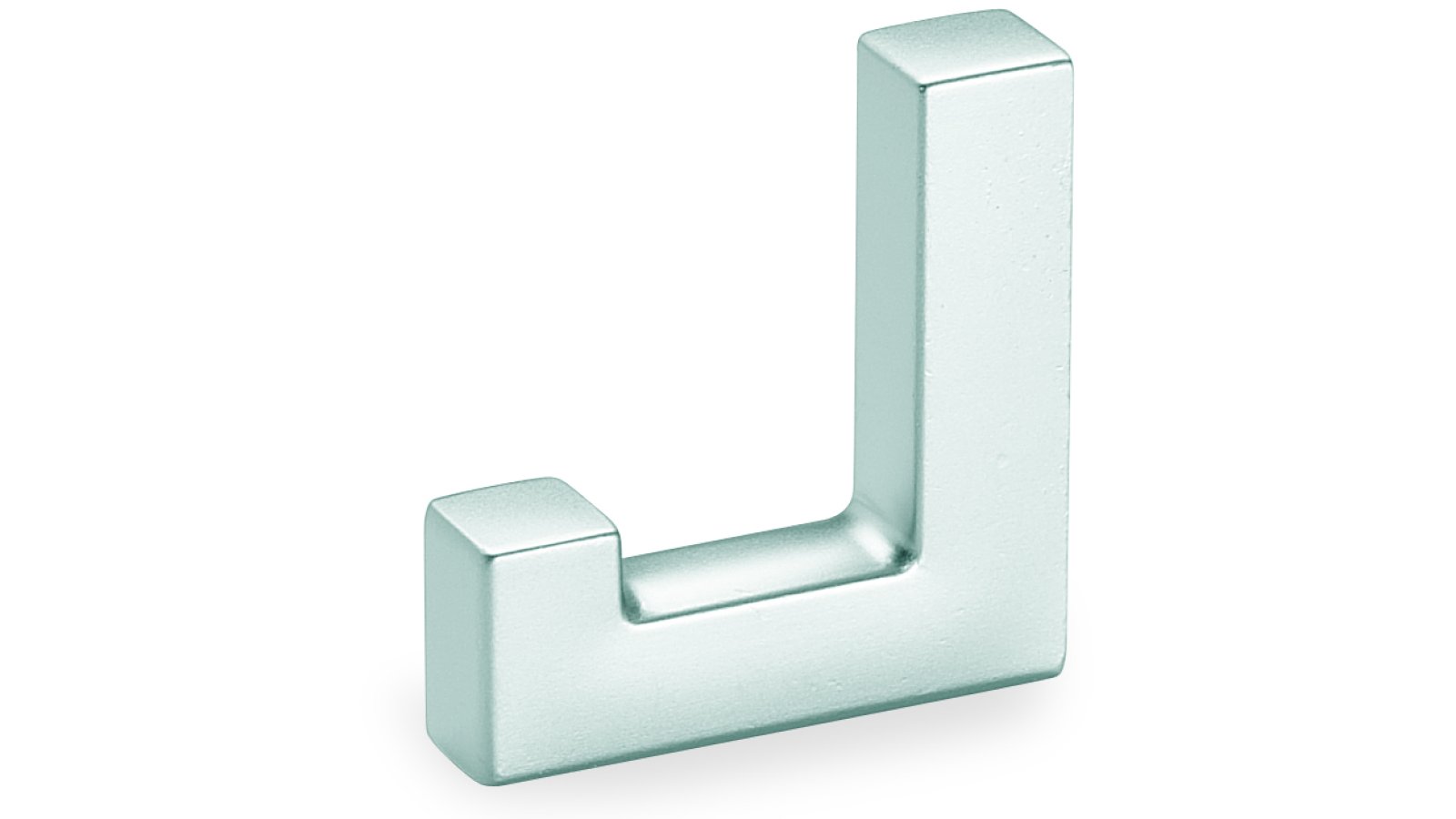 Mantelhaken Mühlheim Zamak verchromt matt - 42 mm lang  vor weißem Hintergrund