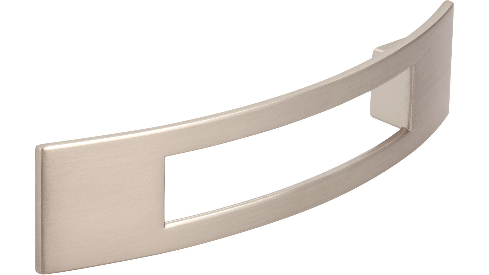 Griff Erwitte Zinkdruckguß - vernickelt feingeschliffen - 137 mm lang  vor weißem Hintergrund