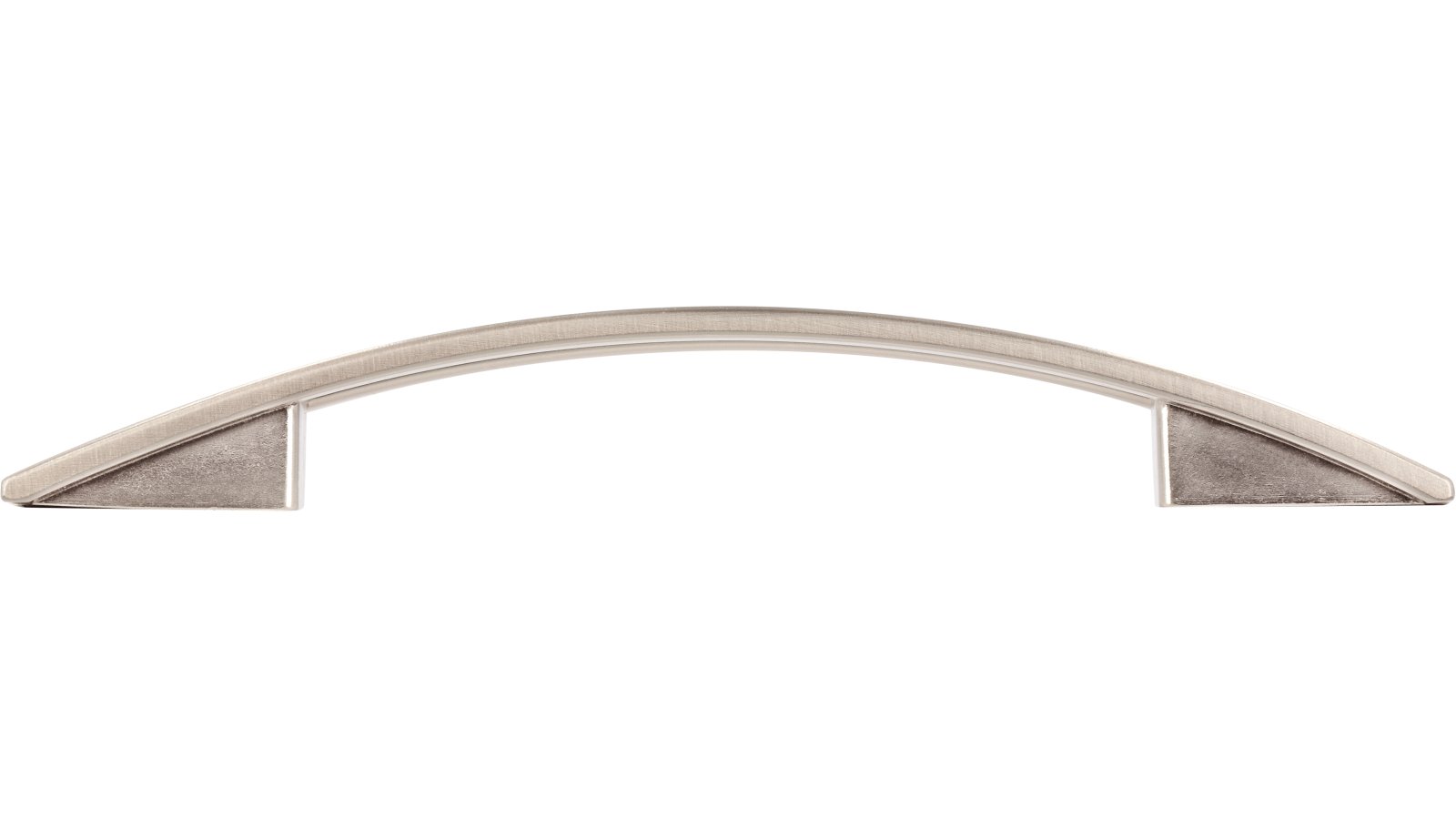 Griff Erwitte Zinkdruckguß - vernickelt feingeschliffen - 137 mm lang  vor weißem Hintergrund