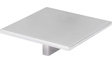 Griff Großostheim Zinkdruckguß - chrom glänzend - 80 mm lang vor weißem Hintergrund
