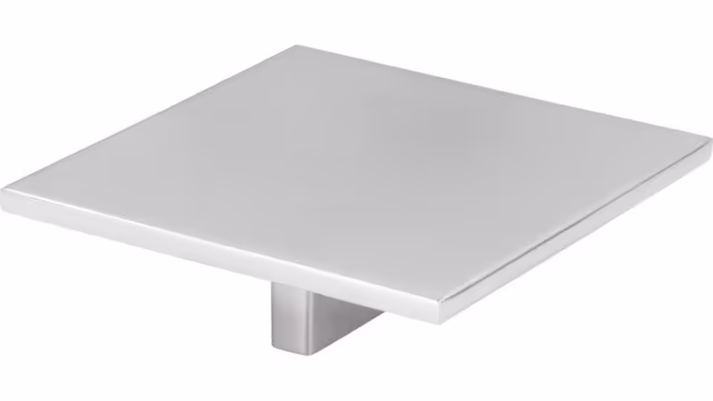 Griff Großostheim Zinkdruckguß - chrom glänzend - 80 mm lang  vor weißem Hintergrund