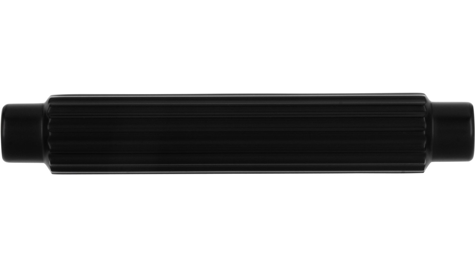 Knopf Mini-Stripes-Massiv Druckguss schwarz matt pulverbeschichtet - 70 mm lang  vor weißem Hintergrund