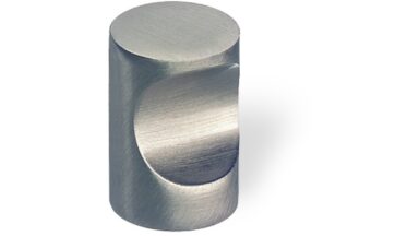 Zylinderknopf Bad-Rappenau Messing edelstahlfinish - 21 mm lang  vor weißem Hintergrund