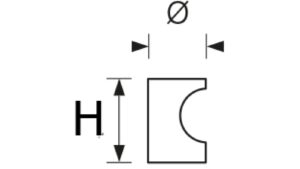Zylinderknopf-Bad-Rappenau-edelstahlfarbig-edelstahlfarbig-messing-Edelstahl-Stahl-Messing-laenge-21-SW-205622-technische-zeichnung Zylinderknopf Bad-Rappenau Messing edelstahlfinish - 21 mm lang vor weißem Hintergrund