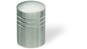 Zylinderknopf Panketal Edelstahl gebürstet - 20 mm lang vor weißem Hintergrund