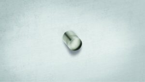Zylinderknopf Panketal Edelstahl gebürstet - 20 mm lang  vor weißem Hintergrund