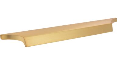 Griffleiste Colditz Druckguss gold matt gebürstet - 218 mm lang  vor weißem Hintergrund