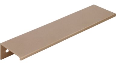 Griffleiste Gudensberg Aluminium Bronze matt - 145 mm lang  vor weißem Hintergrund